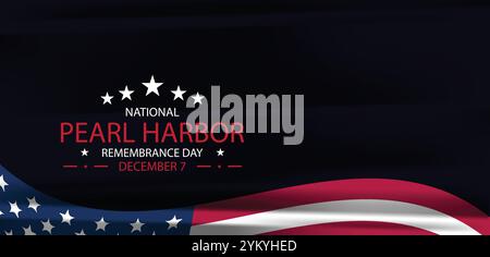 Honoring the Past December 7th and National Pearl Harbor Remembrance Day Stock Vector
