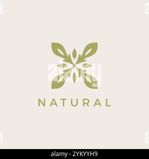 Natural Organic Logo Vector. Leave Flower Logo Template. Stock Vector