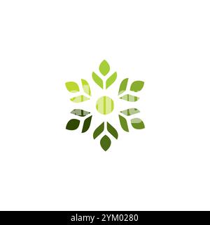 nature leaf logo design. environment logo. ecology logo template Stock Vector