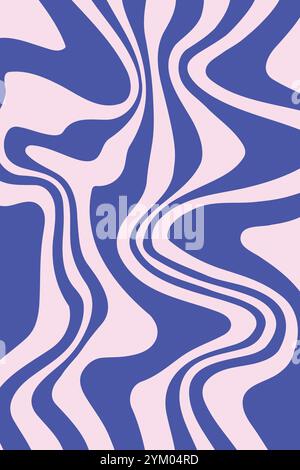 Liquid groovy background. Abstract background pattern with colorful waves. Vector illustration Stock Vector