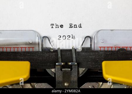 The End 2024 written on an old typewriter Stock Photo