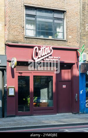 Cottons Rum Shack & Restaurant in Old Street, East London. Stock Photo