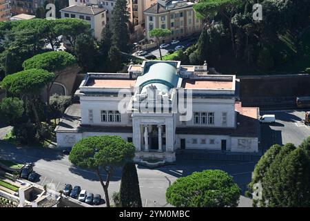 Vatican - November 2, 2024:  Vatican City Train Station (Stazione della Città del Vaticano) in Vatican. Stock Photo