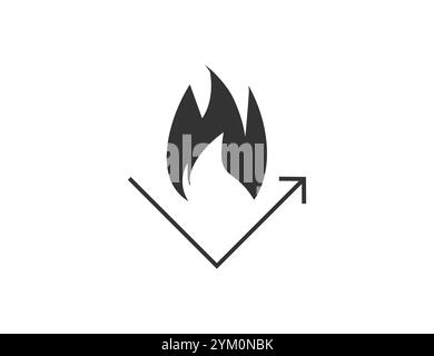 No fire allowed, fireproof icon. Vector illustration. Stock Vector