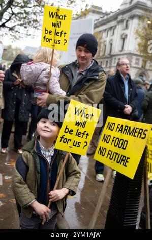 London, UK. November 19th 2024. Farmers march in London to protest ...