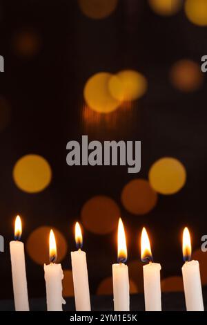 Night of the Candles, traditional Colombian celebration. Stock Photo