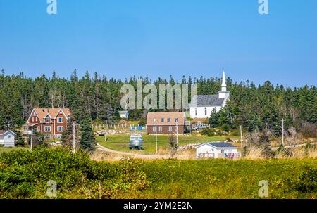 Neils Harbor on the Cabot Trail on Cape Breton Island in Nova Scotia Canada Stock Photo