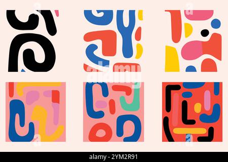 abstract art reversible posters by kasey and maurice, in the style of ...