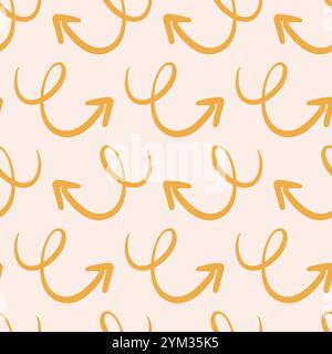 Scrapbook Arrows Seamless Pattern Cute Background  Stock Vector