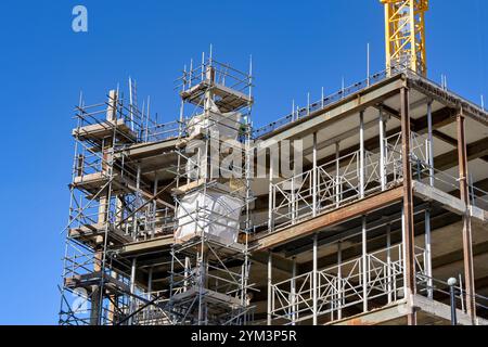 London, England, UK - 27 August 2023: New building under construction in central London Stock Photo