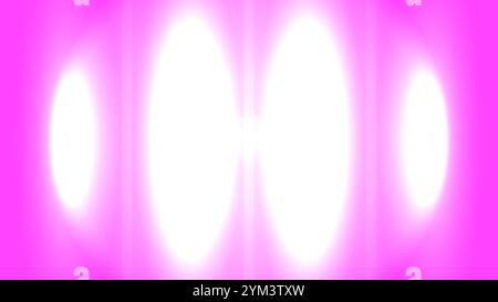 Abstract pink horizontal  background with oval white shape lights Stock Vector