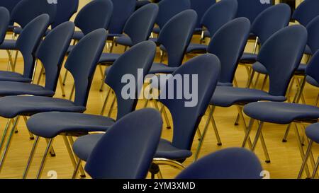 Rows of chairs in acity hall. Stock Photo