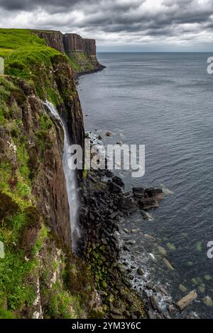 Spectacular Waterfall Of Kilt Rock On The Isle Of Skye In Scotland, UK ...