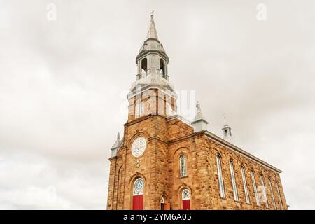 Catholic Saint-Pierre church built in 1893 in the village of Cheticamp, Cape Breton Island, Nova Scotia, Canada Stock Photo