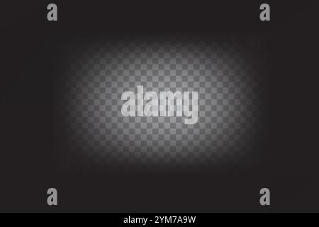 Dark gradient background. Transparent grid pattern. Faded vignette texture. Subtle vector overlay. Stock Vector