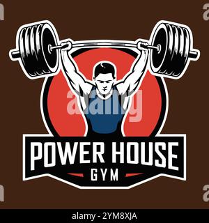 Gym Logo, Fitness logo, workout logo, gym branding logo, bodybuilding logo, health logo, fitness logo logo, weights logo,strength logo,GYM LOGO DESI Stock Vector