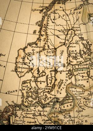 18th century Map of the North Sea, Atlantic Ocean, Scandinavia and ...