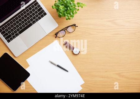 Business accessories on desk Stock Photo