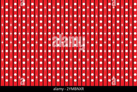 Red And White Geometric Polka Dot Pattern Background Stock Vector