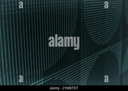 Minimalist abstract background with a repeating pattern of intersecting lines creating a grid-like effect. Visual interior patterns Stock Photo