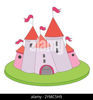 Cartoon castle vector illustration Stock Vector