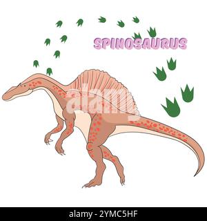 Cartoon dinosaur vector illustration Stock Vector