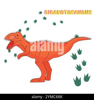 Cartoon dinosaur vector illustration Stock Vector