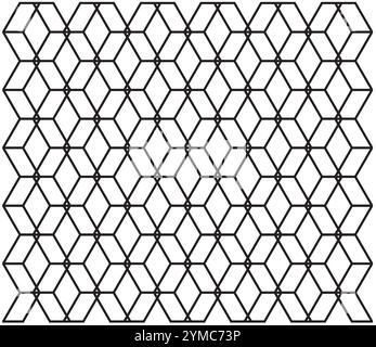 Pattern Black and White Colors Arabic Style Network Decorative Ornament Stock Vector