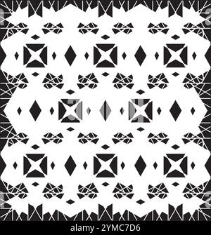 Pattern Black and White Colors Arabic Style Network Decorative Ornament Stock Vector