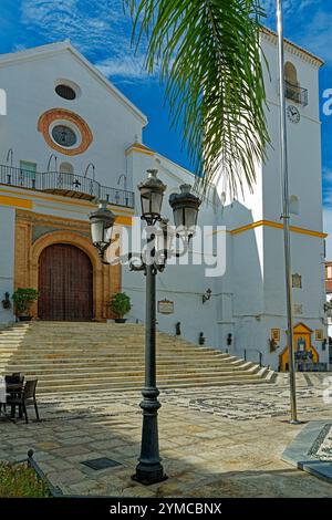 Kirche, Iglesia de San Juan, Kirchturm Stock Photo - Alamy