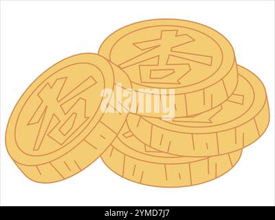 Chinese traditional almond cookies Mooncake oriental Chinese dish peanut filling pastry cookie snack tradition food design icon set Stock Vector