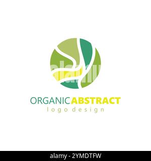 Organic Abstract Logo Design. Nature Icon Vector. Nature creative symbol organic concept. Bio herbal health care abstract business eco logo. Stock Vector