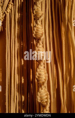Macrame curtains in the evening light Agadir Beach Souss-Massa Marocco Stock Photo