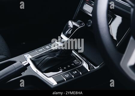 Car gear stick Stock Photo