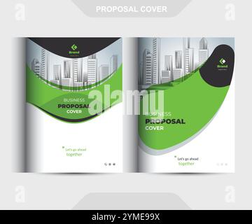 Corporate Business Proposal Catalog cover Design Template Concepts Stock Vector