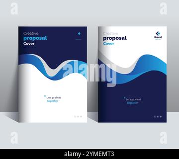 Corporate Business Proposal Catalog Cover Design Template Stock Vector