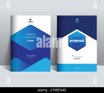 Corporate Business Proposal Catalog Cover Design Template Stock Vector