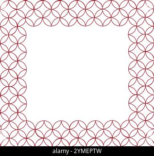 Traditional Chinese decorative square frame. Chinese symbol for Chinese new year or other festival. vector graphic illustration Stock Vector