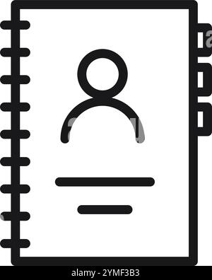 address book contacts icon Stock Vector