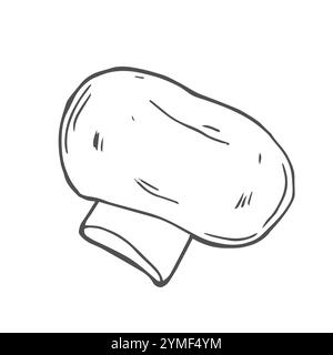 Champignons, mushroom set in hand-drawn, doodles style for kitchen, cooking blog, farmers grocery store, package, poster design online shop. Stock Vector
