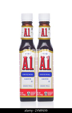 IRVINE, CALIFORNIA - 19 NOV 2024: Two Bottles of A1 Steak Sauce. Stock Photo