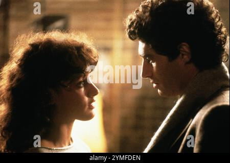 FLASHDANCE  1983 Paramount Pictures film with Jennifer Beals as Alexandra Owens and Michael Nouri as Nick Hurley Stock Photo