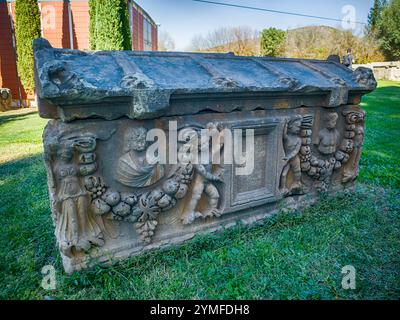 The ruins of Aphrodisias Ancient city (Afrodisias) in Turkey. The old city was named after Aphrodite, the Greek goddess of love. Stock Photo