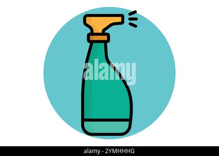 Spray icon. colored outline icon style. icon related to gardening. gardening tools elements vector illustration Stock Vector