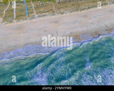 Tranquil view of the coast from above. Stock Photo