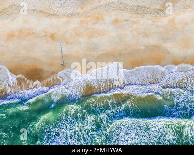 Tranquil view of the coast from above. Stock Photo