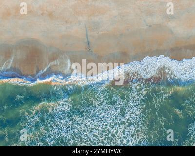 Tranquil view of the coast from above. Stock Photo