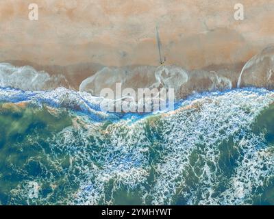 Tranquil view of the coast from above. Stock Photo