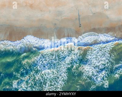 Tranquil view of the coast from above. Stock Photo