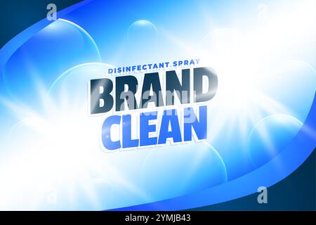 hygiene detergent cleaner powder label with antibacterial formula vector Stock Vector